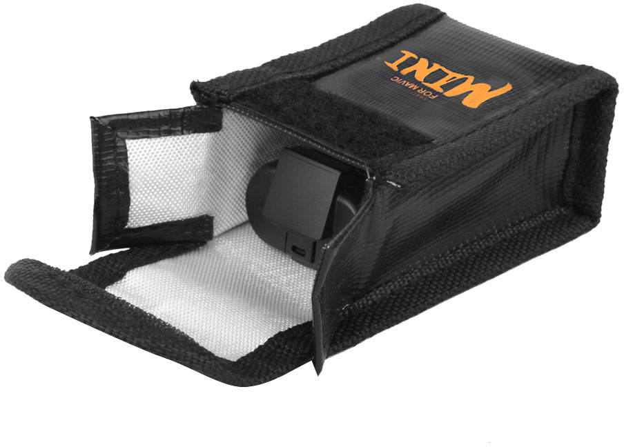 50CAL DJI Mini (1&2) Small LiPo accu battery safety bag (1 accu)