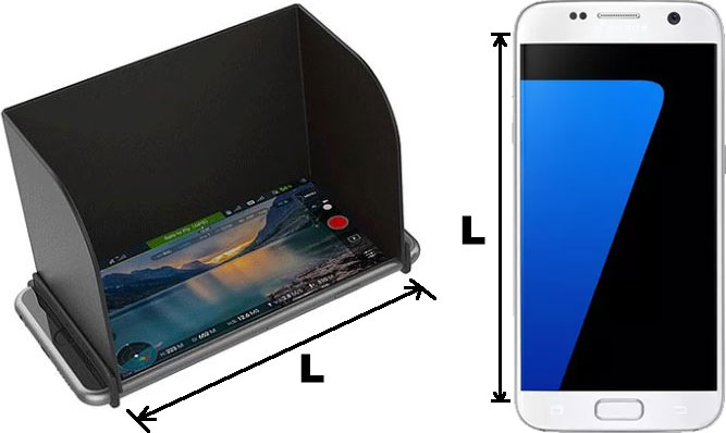 PGYTECH monitor hood zonnekap voor telefoons / tablets - 121mm