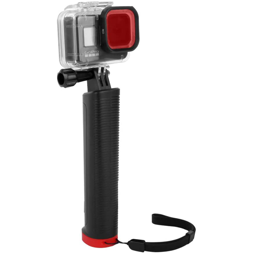 50CAL GoPro Hero 8 60m onderwater waterdichte case + filters (3 stuks) + drijvende handgreep