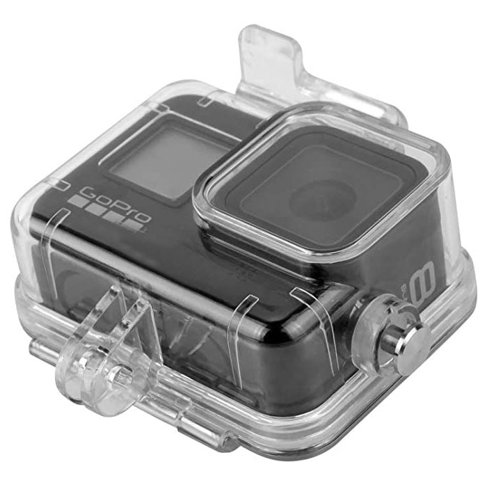 50CAL GoPro Hero 8 60m onderwater waterdichte case + filters (3 stuks) + drijvende handgreep