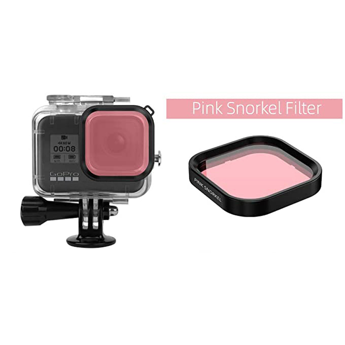 50CAL GoPro Hero 8 60m onderwater waterdichte case + filters (3 stuks) + drijvende handgreep