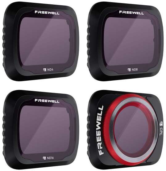 Freewell DJI Mavic Air 2 Standard Tag Filtersatz CPL + ND4-8-16 (4 Stück)
