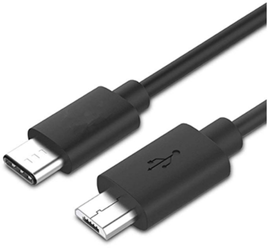 50CAL OTG-Kabel 30cm Micro-USB >> USB-C (Android)