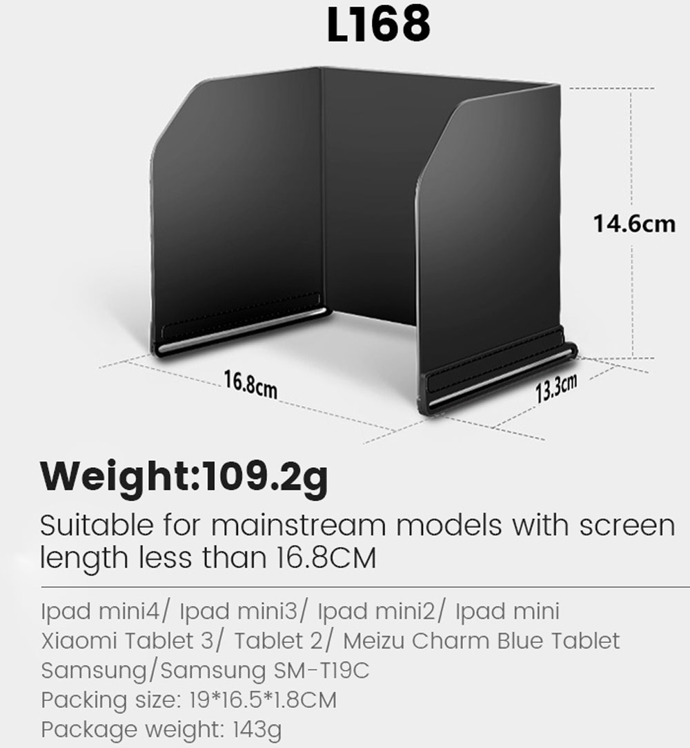 50CAL Monitor Hood L168 Sonnenschutz für Telefon / Tablet kaufen