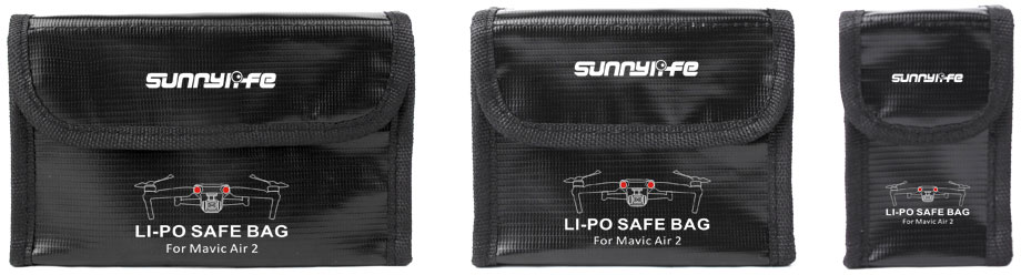 50CAL DJI Mavic Air 2 LiPo Safety Bag large safety bag (3 batteries)