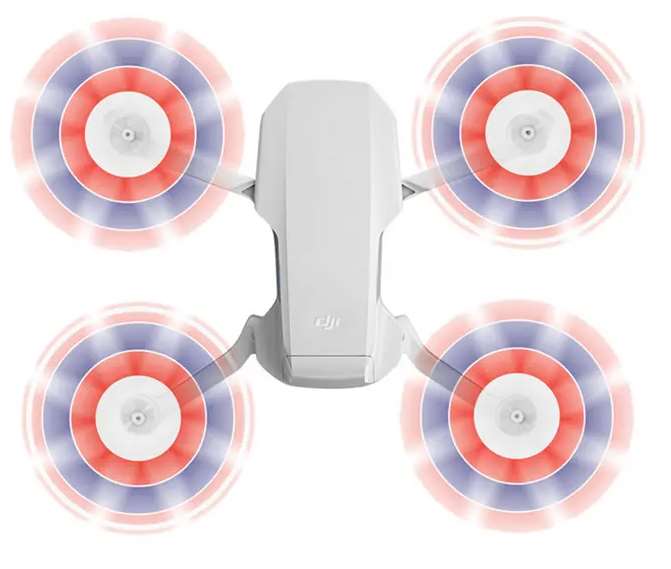 50CAL DJI Mini 2 propellers (rood/wit/blauw, 2 paar)