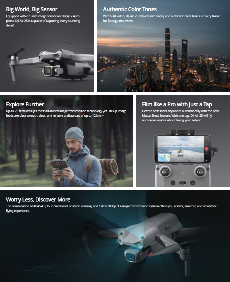 Buy DJI AIR 2S Fly More Combo (EU)? Order before 22.00, shipped today