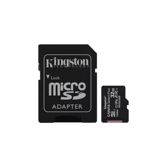 Snelle Kingston 32GB microSD kaart incl SD adapter [85MB/s schrijfsnelheid]