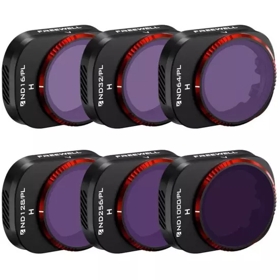 Freewell Bright Day Filter ND/PL Filters Kit (6pcs) for DJI Mini 4 Pro camera drone