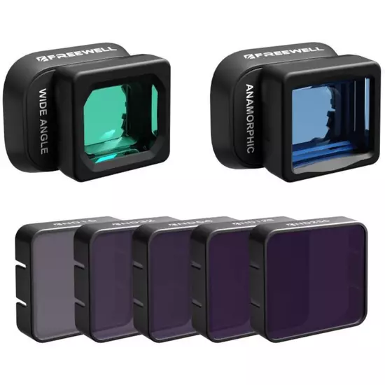 Freewell Wide Angle & Anamorphic Lens Kit + ND Filters Kit for DJI Mini 4 Pro Camera Drone
