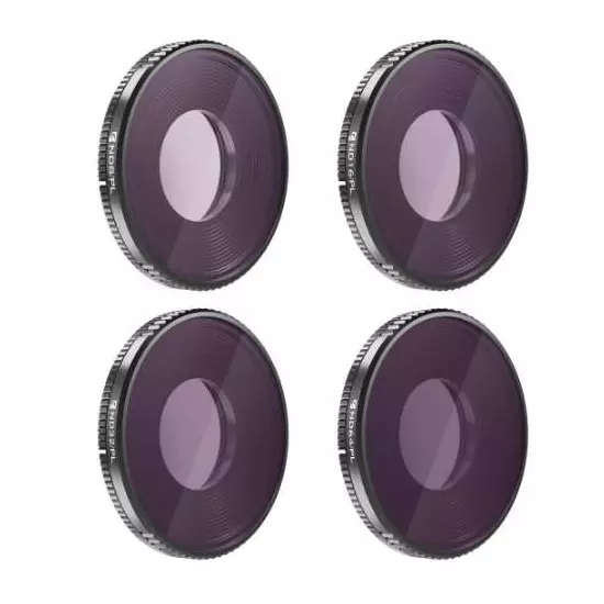 Freewell DJI Action 3 Drohnenkamera-Objektivfilterset ND8/PL, ND16/PL, ND32/PL, ND64/PL. [Zweite Chance]