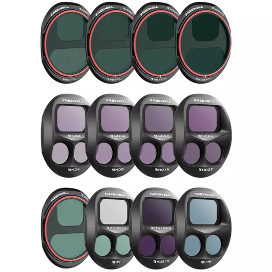 Freewell Split Filters Mega 12-delige Set voor DJI Mavic 4 Pro drone