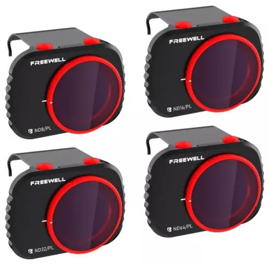 Freewell DJI Mini (1&2) Bright Day Filterset ND/PL 8-16-32-64 (4 Stück) [Zweite Chance]